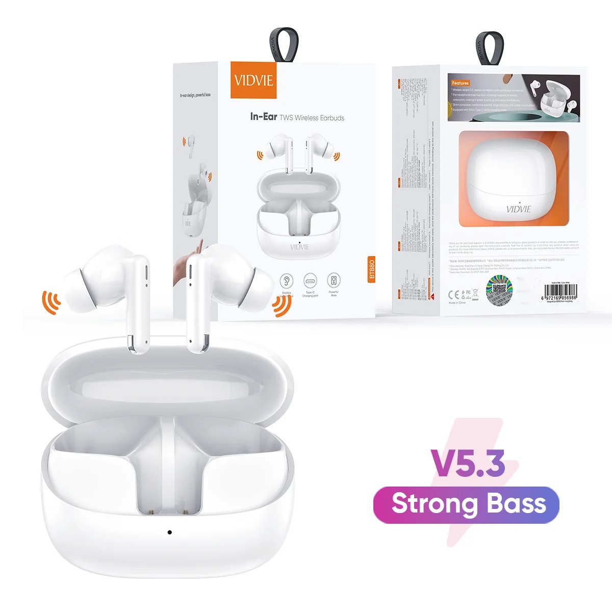 VIDVIE BT880 In-ear TWS wireless Earbuds