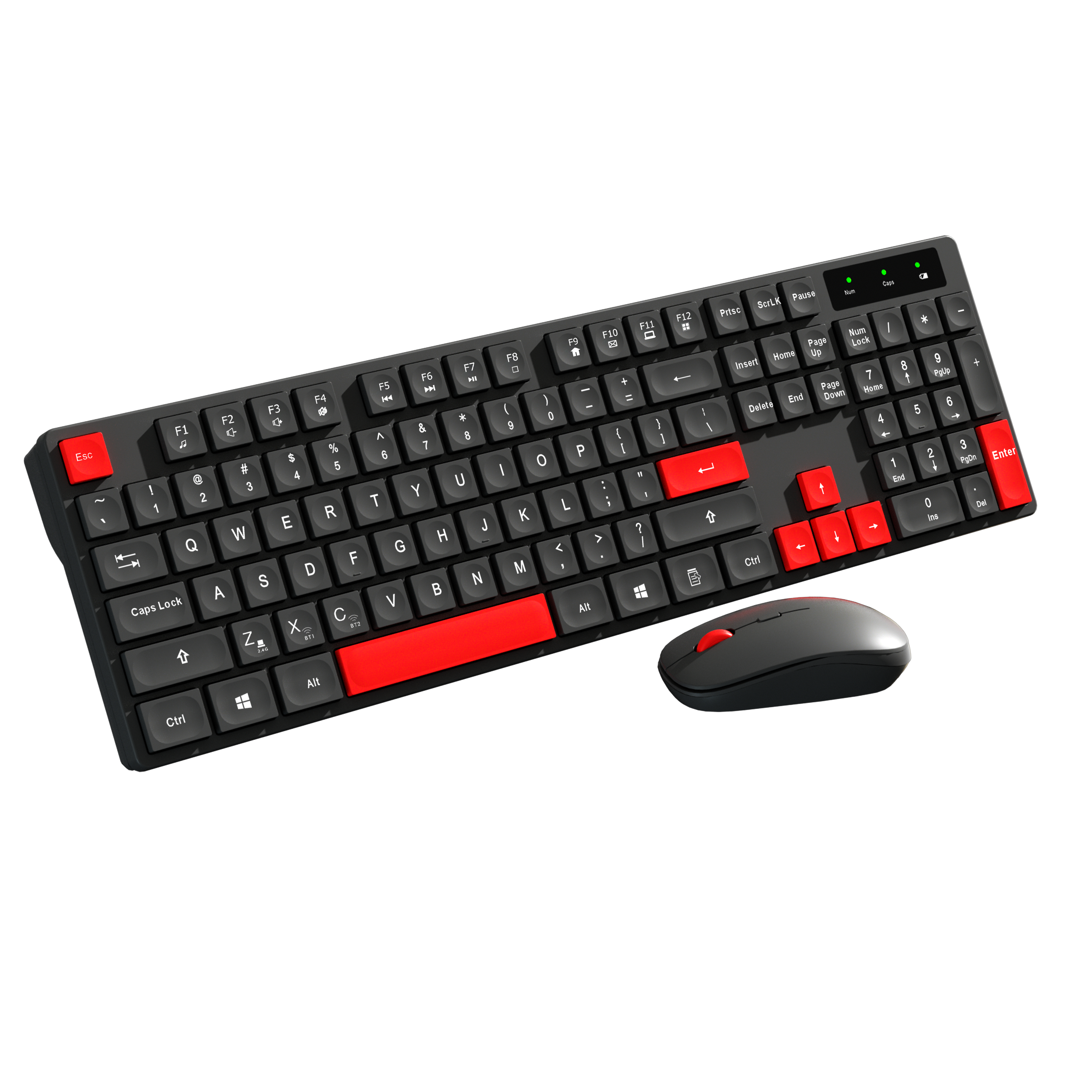 Teclado Mouse Full Size 104 Keys 2.4G Computer Keyboard Multimedia Wireless Keyboard and Mouse Combo for Tablet Laptop