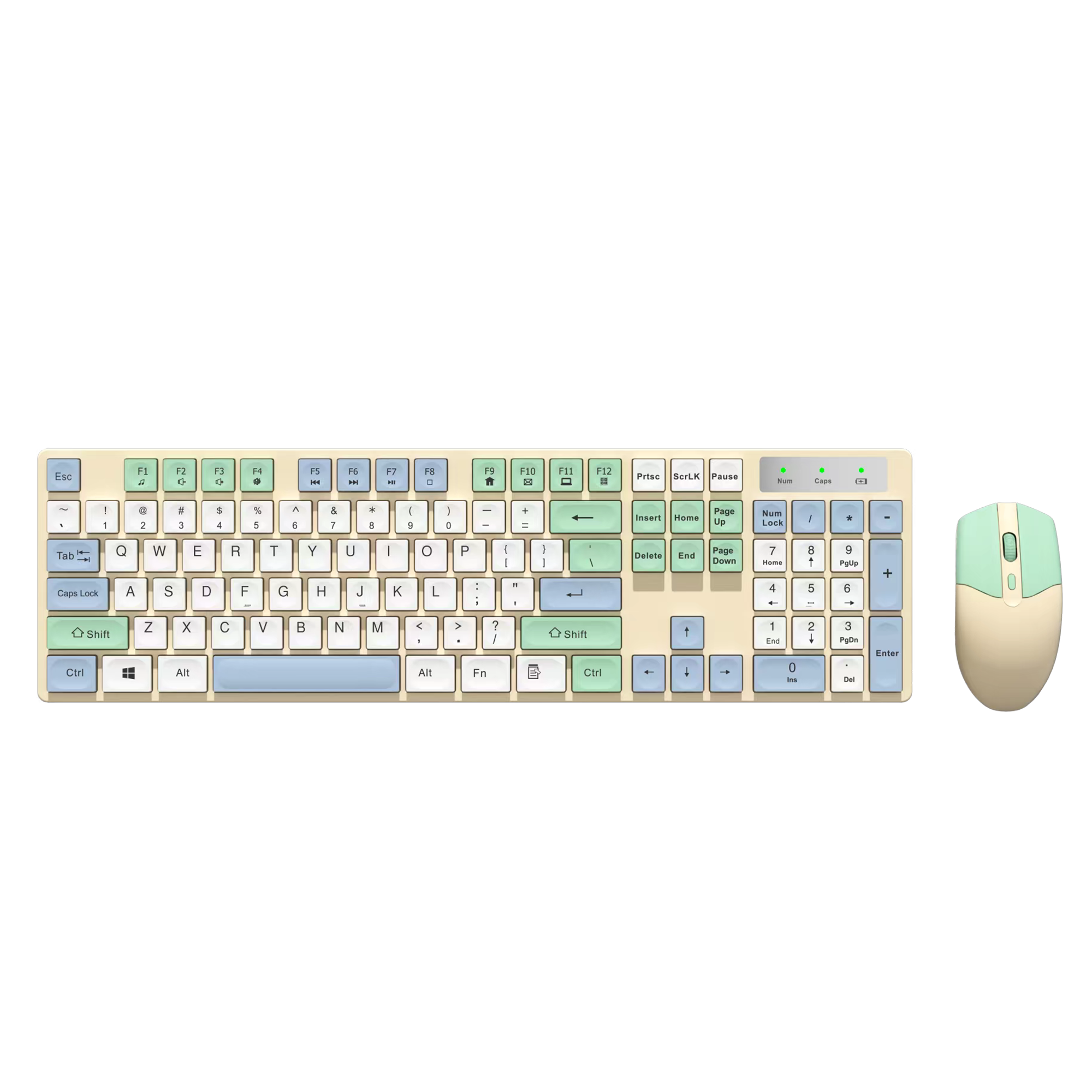 Keyboard and Mouse Combo Wireless Keyboard and Adjustable DPI Mouse 2.4GHz USB Receiver for PC Windows Desktop Laptop