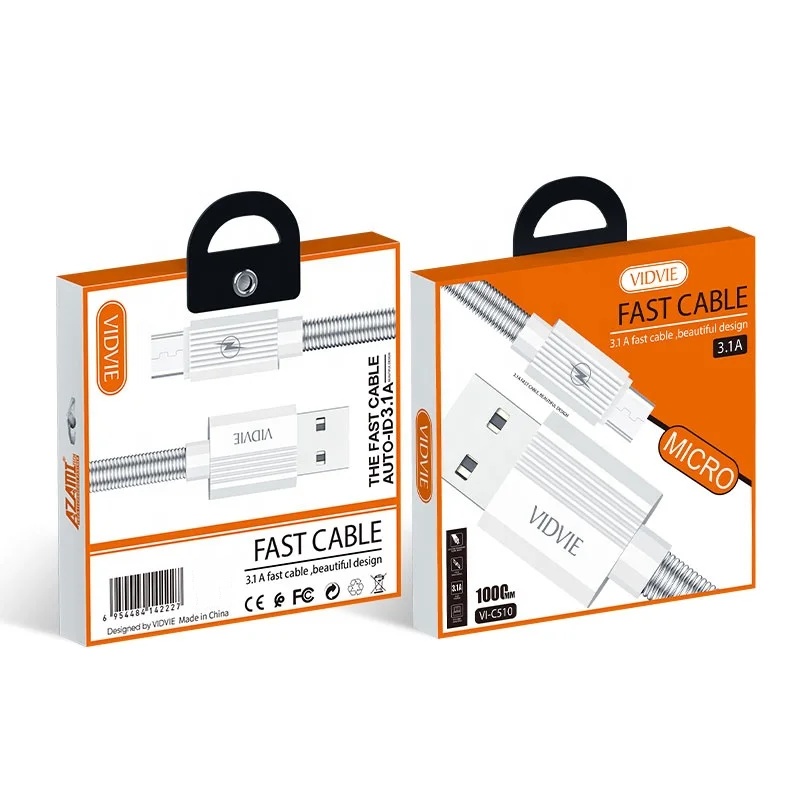 VIDVIE VI-C510v 3.1A Rapide Fast Charging Micro USB Data Cable