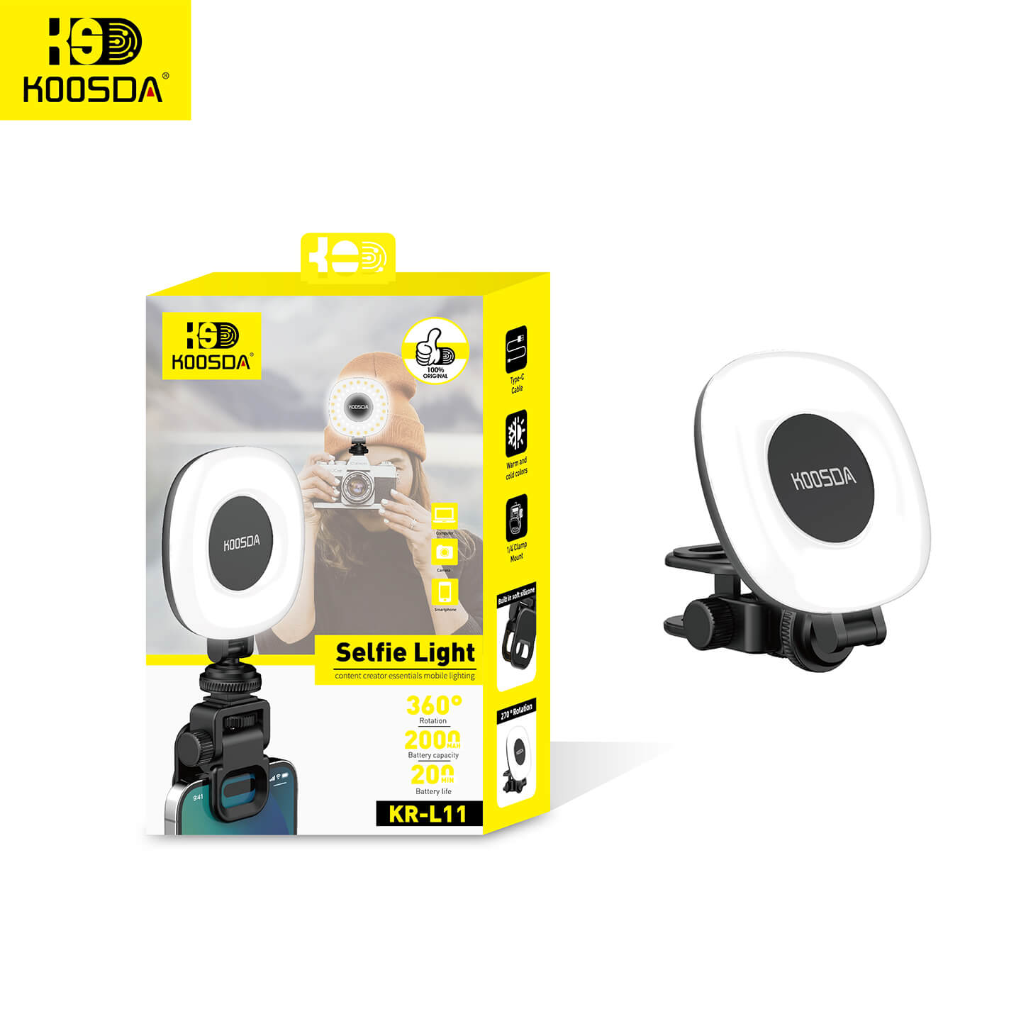 KOOSDA - led selfie light fill light - KR-L11