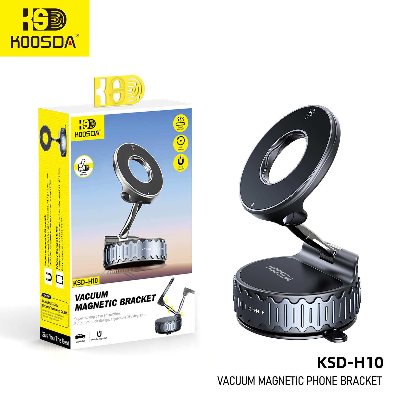KOOSDA - vacuum magnetic bracket car phone holder car mount - KSD-H10
