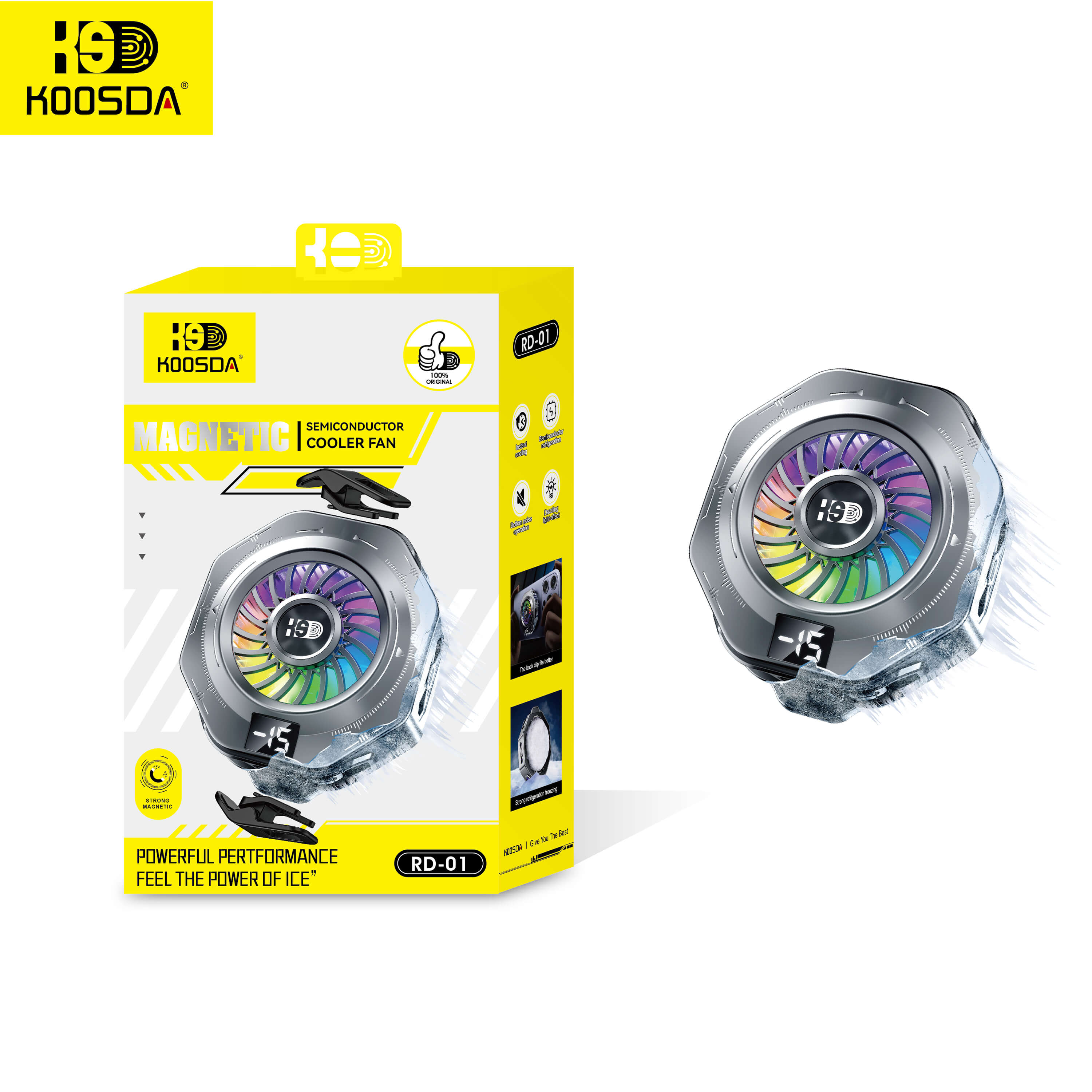 KOOSDA - phone cooler cooling fan for phones thermal cooler mobile phone radiator - RD-01