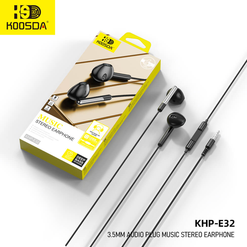KOOSDA - 3.5MM wired headphones wired earphones - KHP-E32