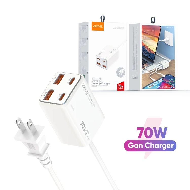 VIDVIE XL-PLM323 GaN 70W Desktop Charger