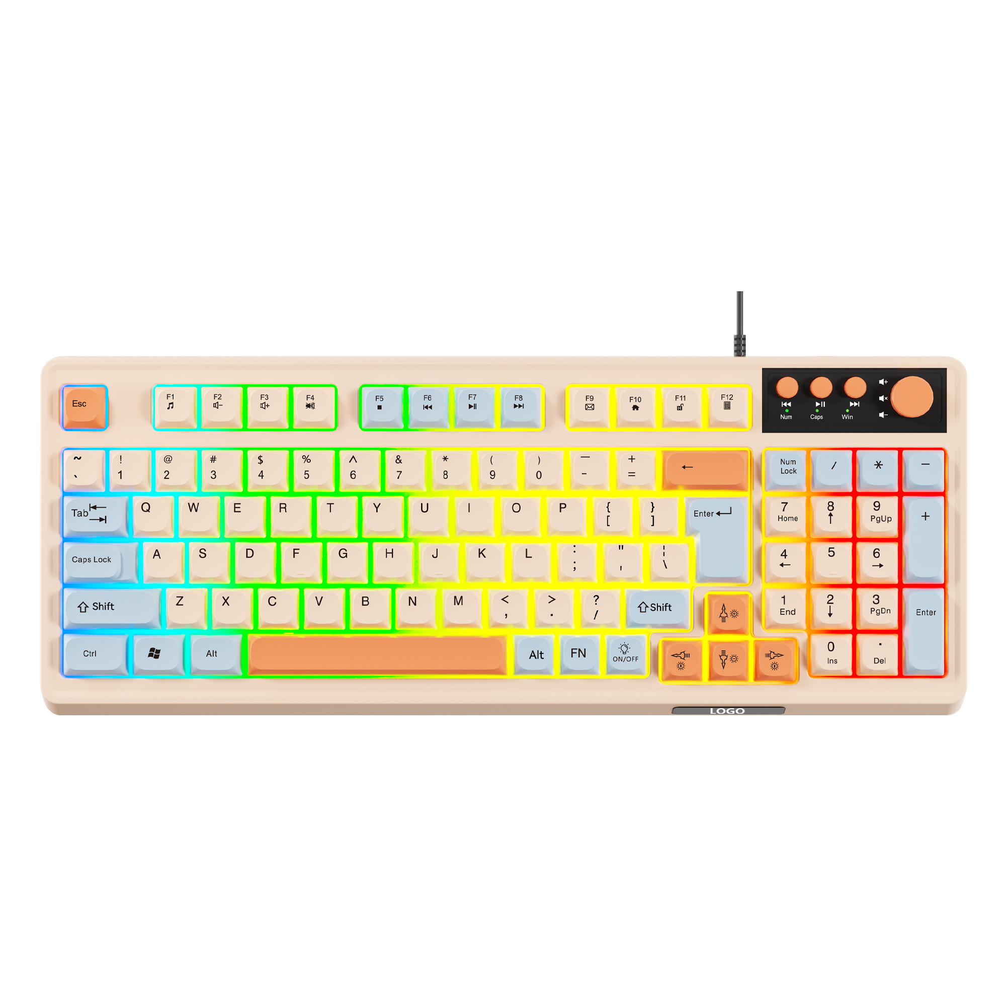 Gaming Wired Keyboard Fashion Wired USB Luminous Office Gaming Keyboard
