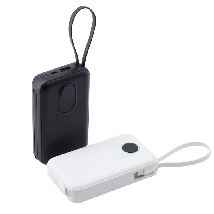 VIEREX--10000MAH Power Bank--with 2 cables--small and conveninent