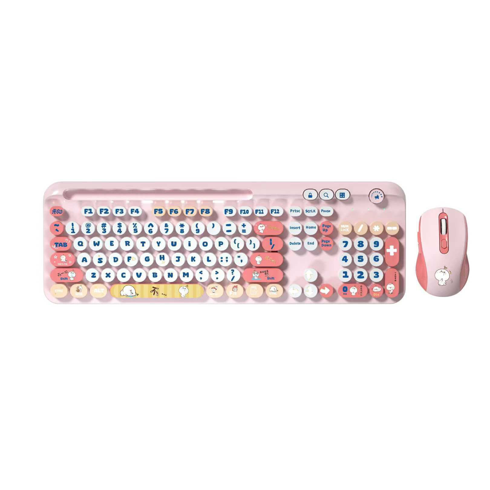 108 Keys Keyboard Mouse Kit 2.4G Wireless Gaming Mouse with USB Keyboard Mouse Combos Factory Price Mixed Colors