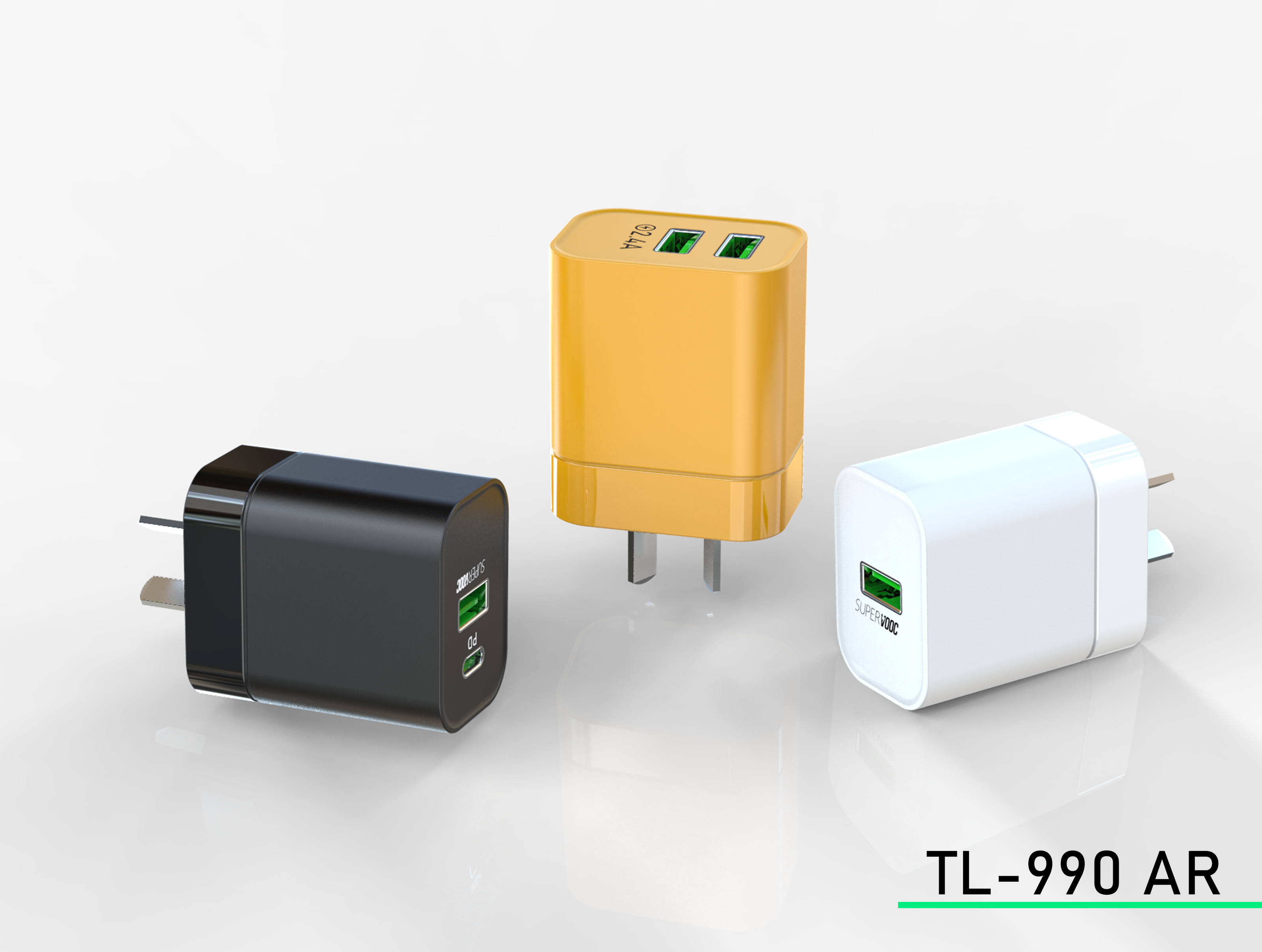 Goldplin TL990 Charger Shock-Resistant Shell Design Charger Fast-Charge Focused Design PD25w/PD20w/QC20W