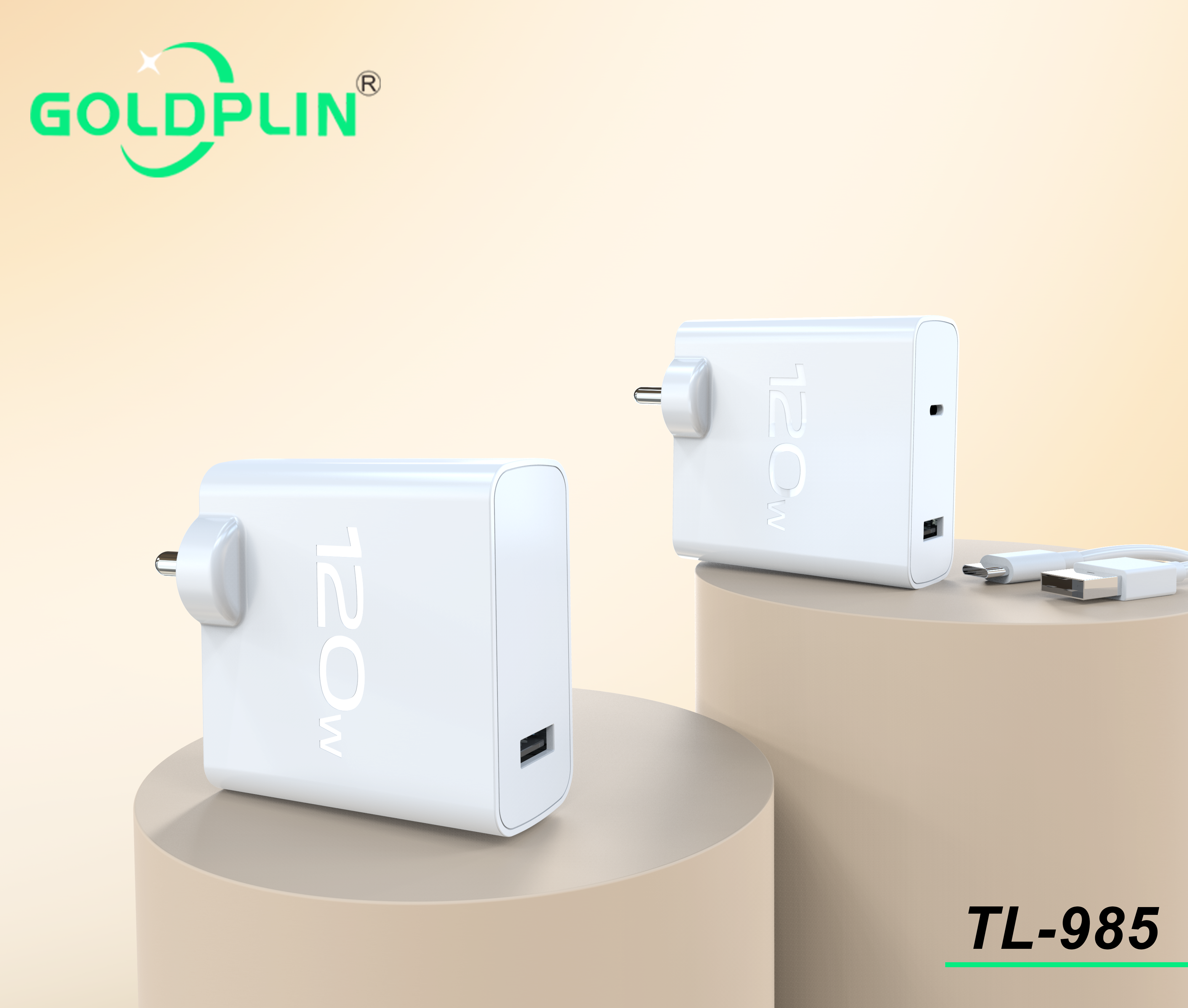 Goldplin TL983 Charger Eco-Friendly Material Design Charger Heat-Dissipating Design PD25w/PD20w/QC20W