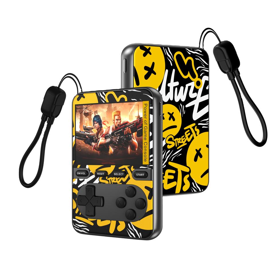 5000mAh 22.5W Fast Charging 2-in-1 Mobile Retro Gaming Power Bank Handheld Game Console for On-the-Go Entertainment