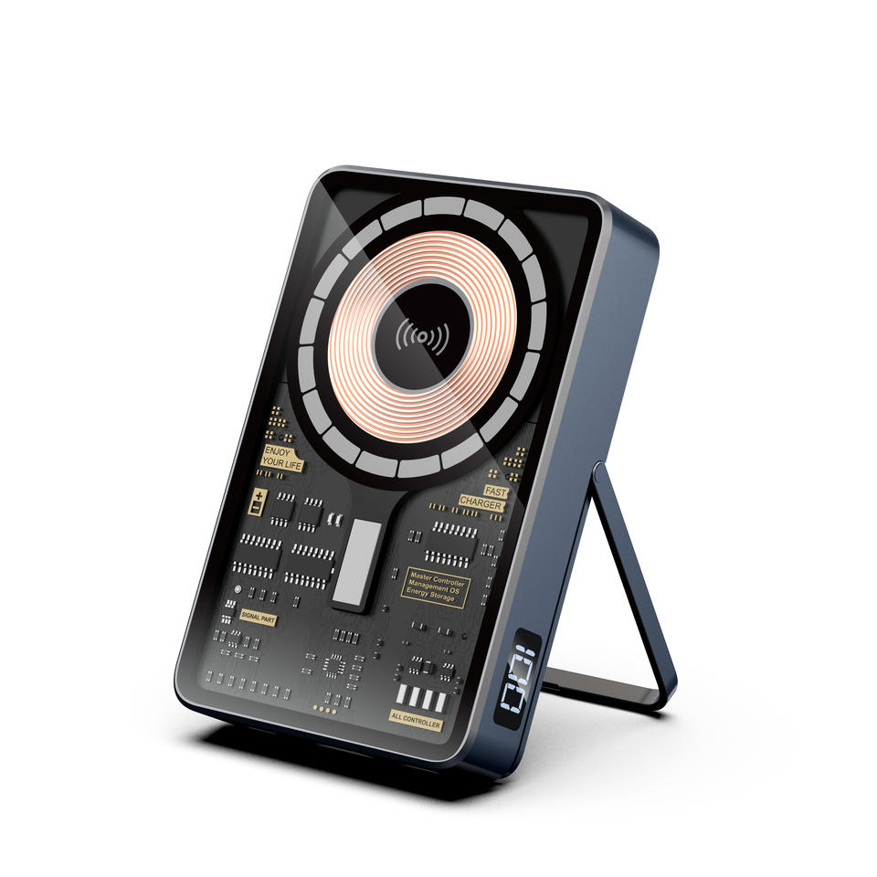 Wireless Charging 15W 10000 MAh Fast 22.5W Charging Power Bank Transparent Generation Desk Top Power Station Holder