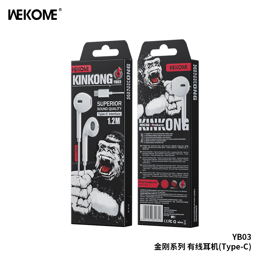 YB03 Kinkong Series Wired Earphones-WEKOME
