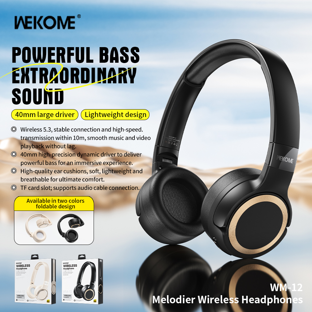 WM-12 Melodier Wireless Headphones-WEKOME