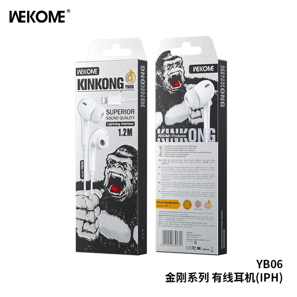 wekome YB06 Kinkong Series Wired Earphones