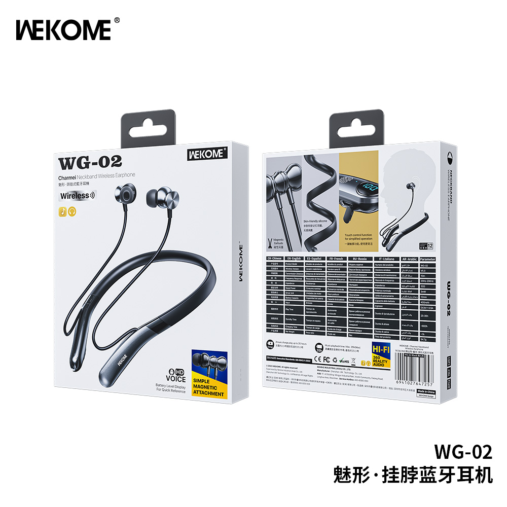 WG-02  Neckband Wireless Earphone-wekome earphone