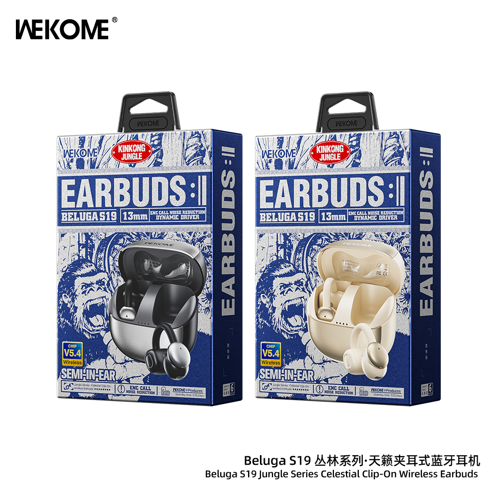 wekome Beluga S19  jungle series Celestial clip-On Wireless Earbuds