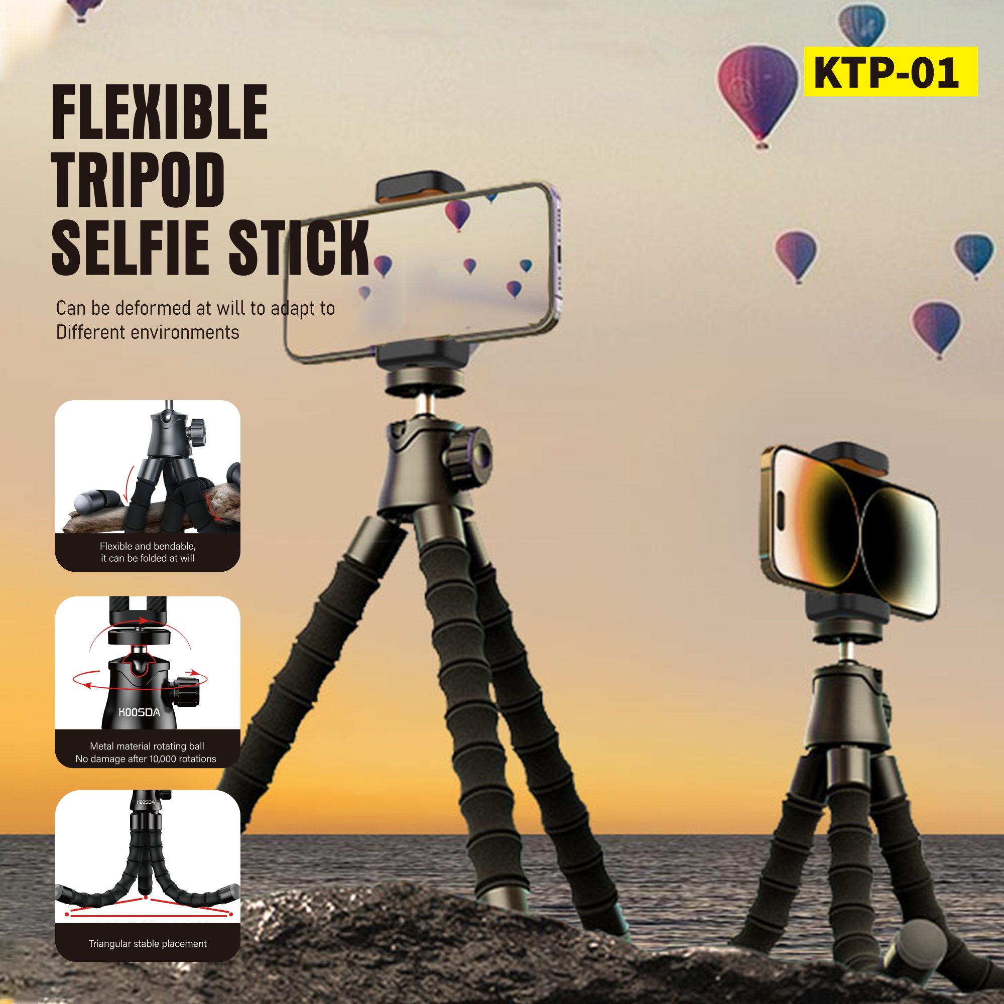 KOOSDA KTP-01  SELF STICK  tripod