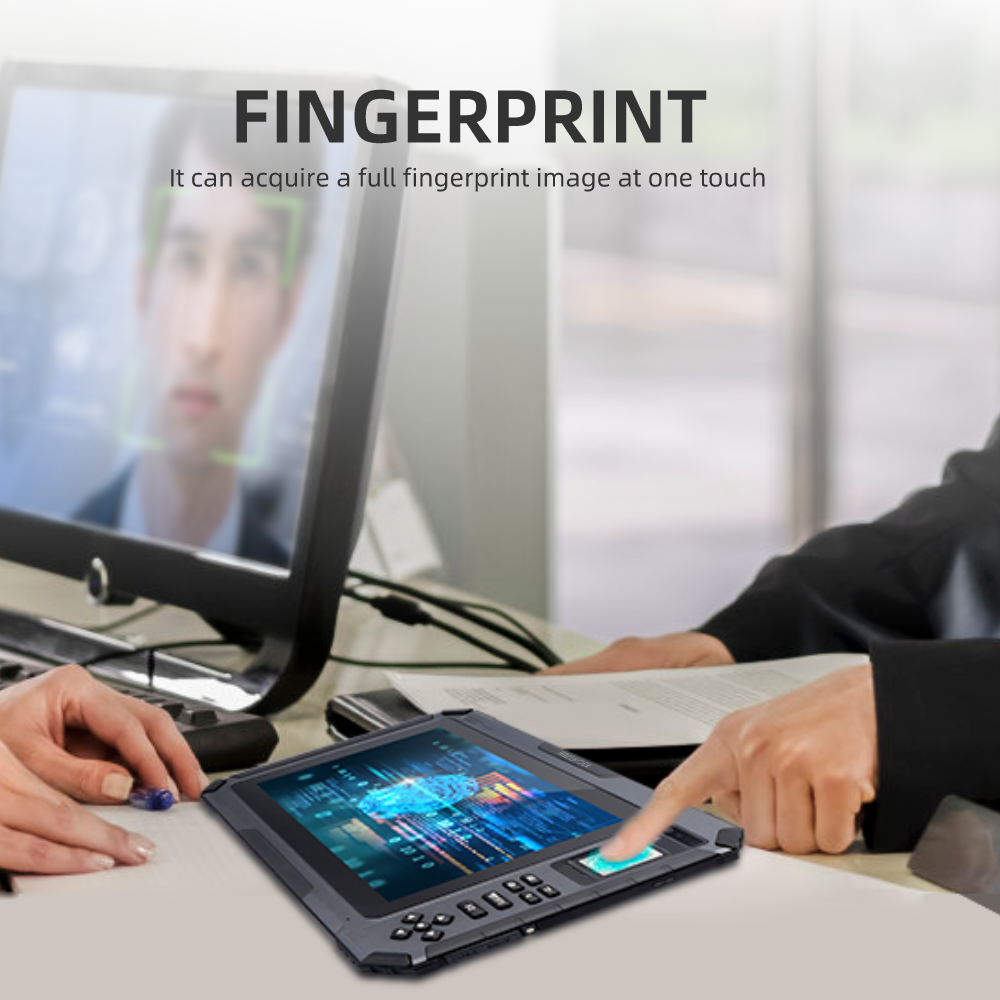 HUGEROCK B101 10.1 Inch Cheap Price 8+128GB Touch Screen G2010 Fingerprint Nfc Reader Industrial Biometric Android Rugged Tablet