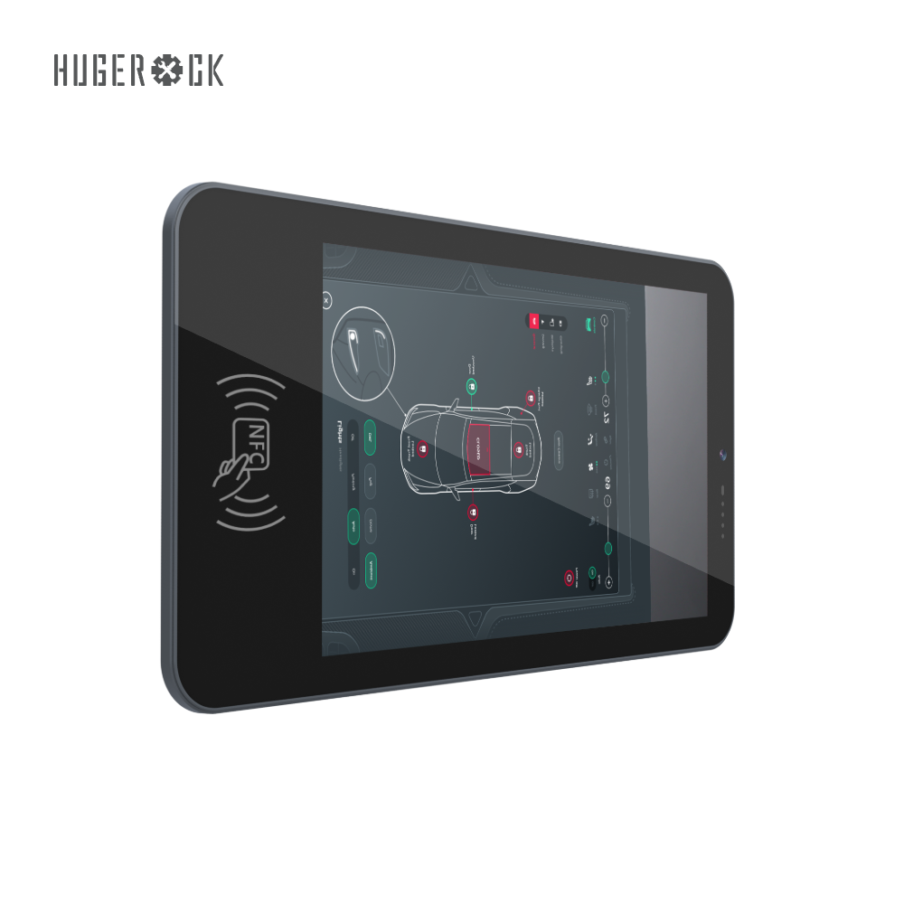 HUGEROCK K101 10.1 Inch Wifi Wall Mount IP66 Nfc Card Readers Cheap Android Rugged Tablet Pc Industrial All in One Computer