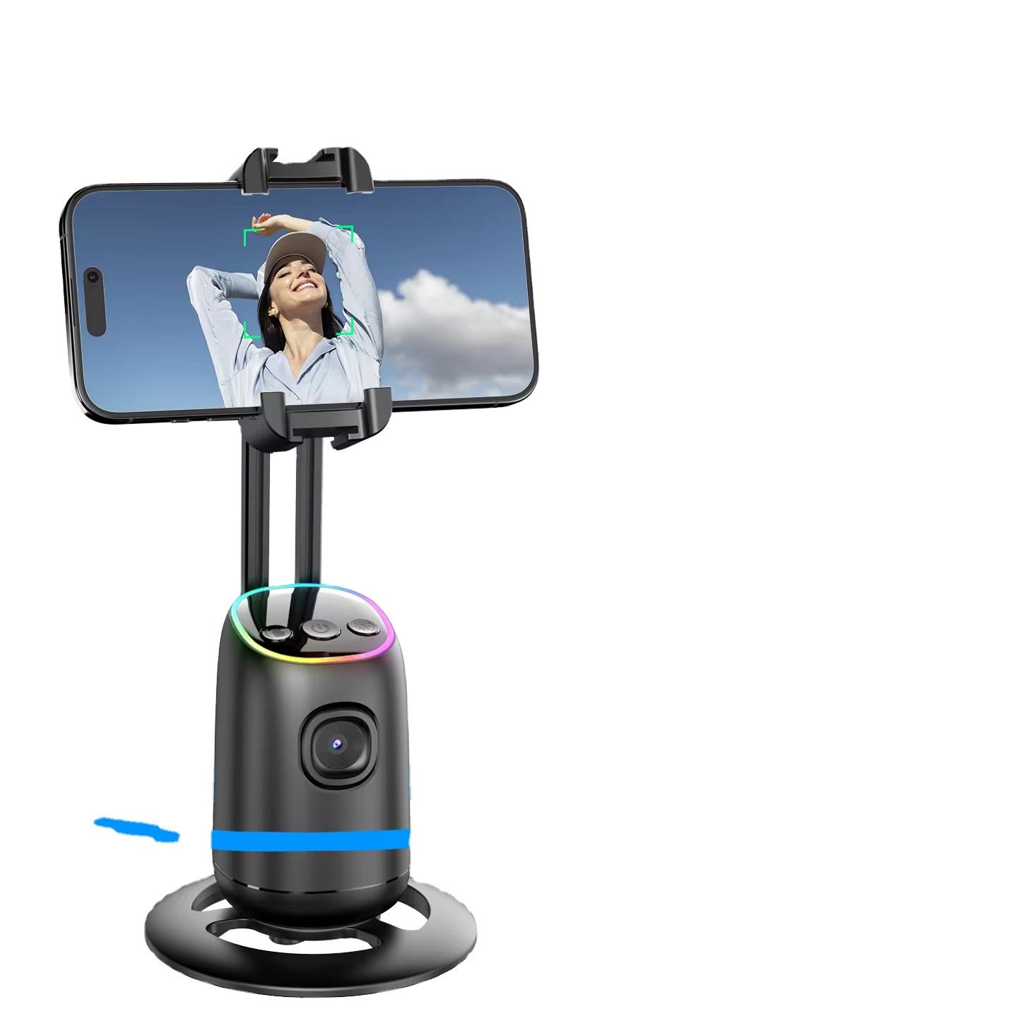 TOKQI P05 AI Intelligent Dual Cold Shoe Interface 360 Face Tracking Gimbal