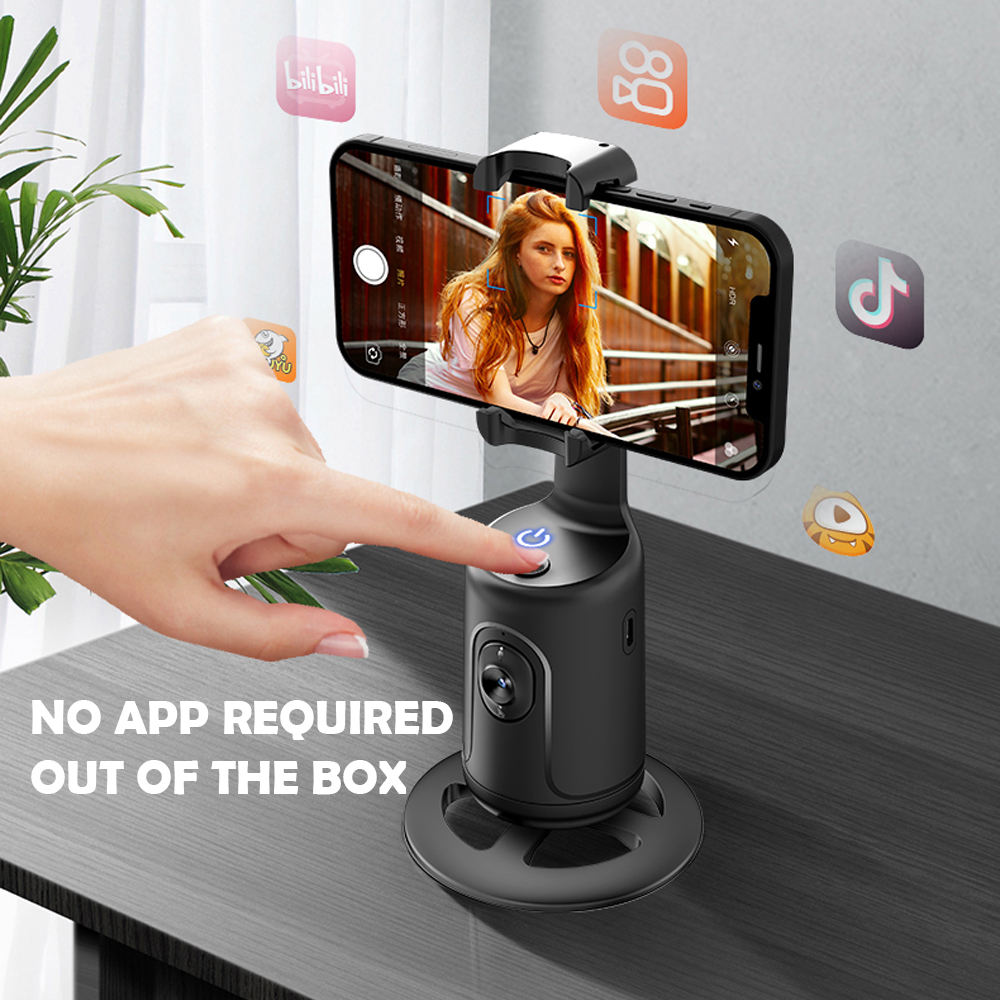 TOKQI AI Follow Auto Face Tracking Tripod With 360 Rotation Tracking Gimbal Stabilizer Phone Tripod 360 Rotation Live Smart
