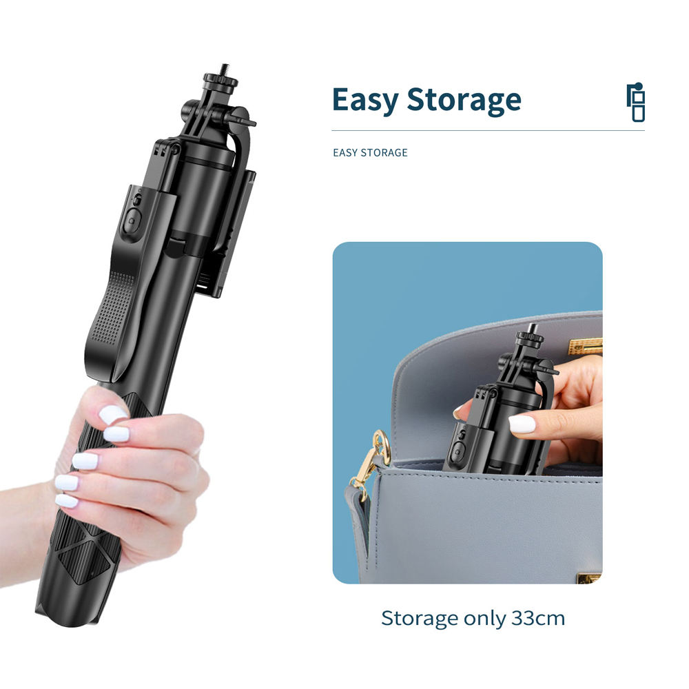 TOKQI Multi Functional Live Streaming Stand 1.6m Wireless Bluetooth Remote Control Portable Umbrella Tripod Live Streaming