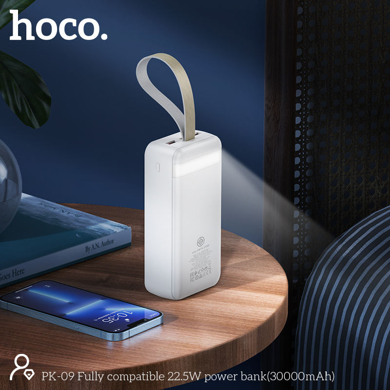 Hoco OEM PK-09 30000mAh Fully Compatible Three Port 22.5W Fast Charging Power Bank