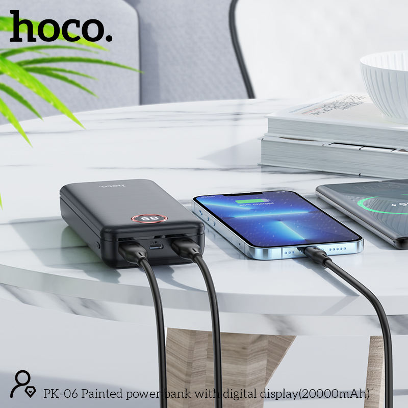Hoco OEM PK-06 20000mAh 10W Painted Electric Quantity Digital Display Power Bank