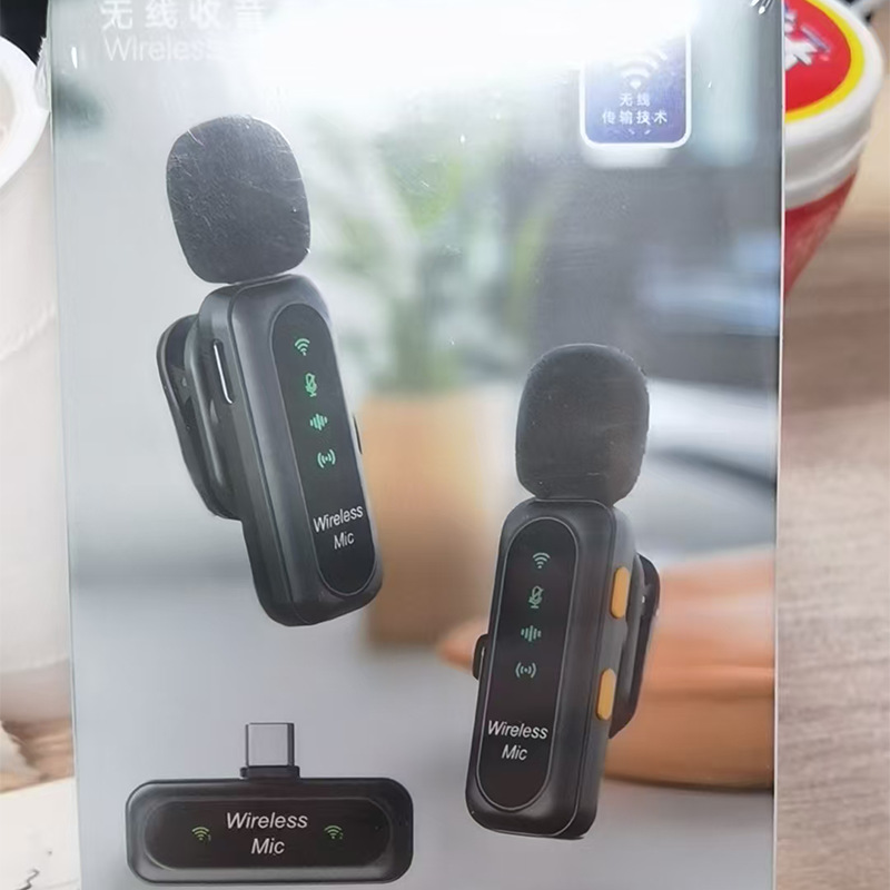 COWINCN Wireless noise cancelling lavalier microphone with one to two small microphones for live recording and reception