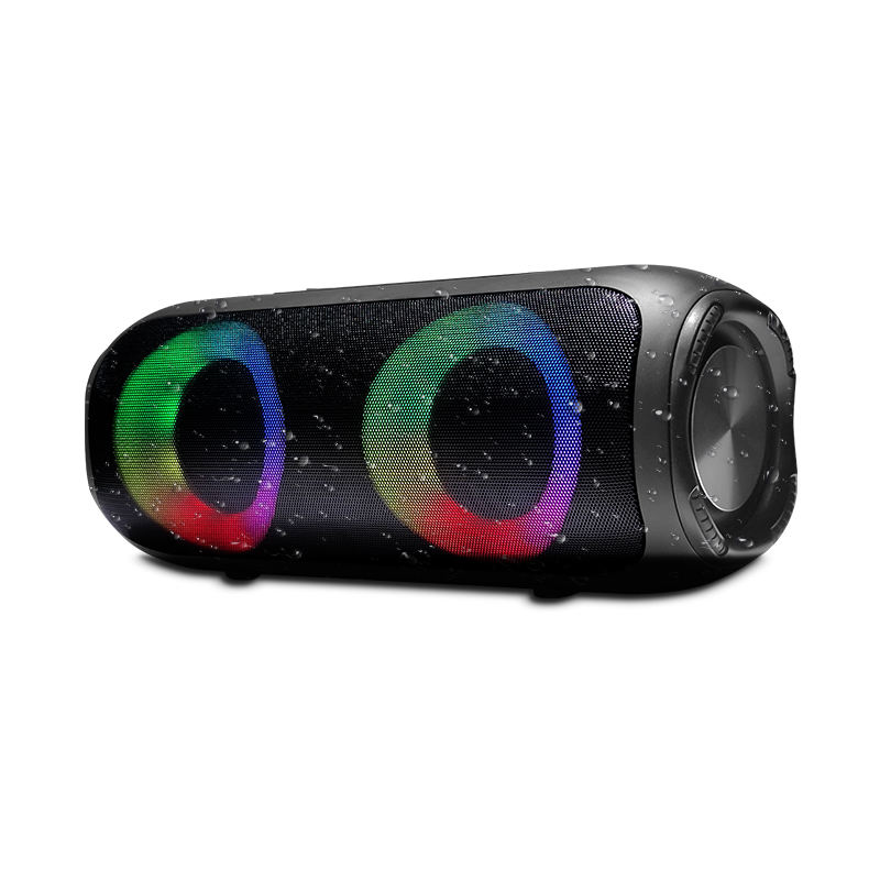 SING-E ABS2661 Dual 2.6 Inch OEM Factory Table Speaker IPX6 Waterproof Wireless Speaker With RGB Flame Lamp