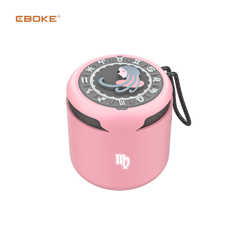 Yazhoulong Factory IPX7 Twelve Constellation Featured Portable Small Speaker with Logo Light Support OEM ODM