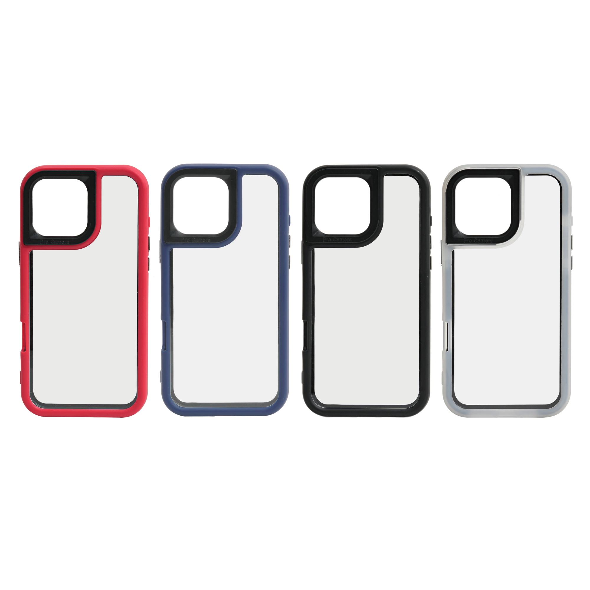 2025 NEW Product Somostel TPU+PC+Acrylic Solid Color Side Three-In-One Mobile Phone Case for Mobile Phone