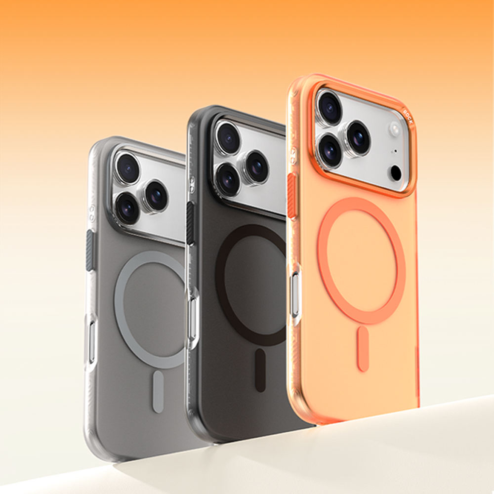 ROCK InShare Matte Protection Case with Wireless Charging for Iphone 17 Series (Metal Lens Frame)