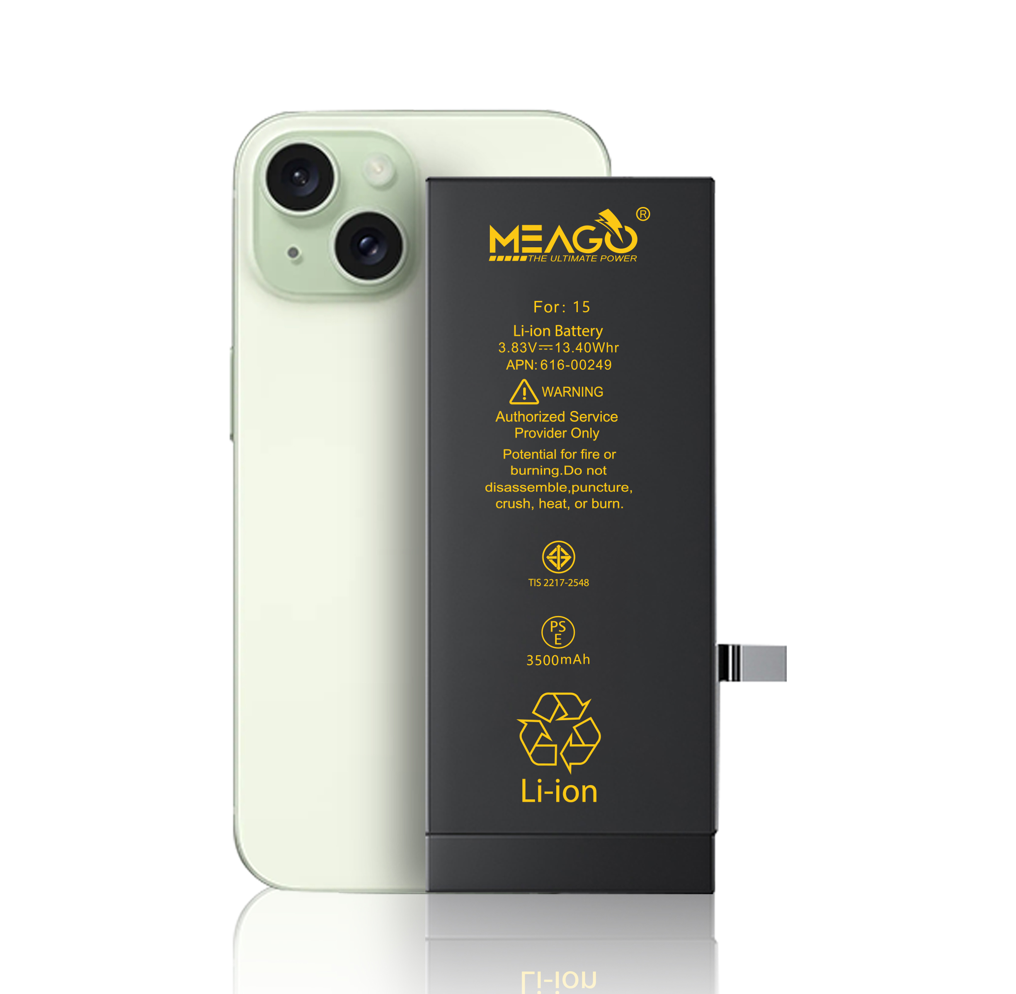 MEAGO lphone15-3500mAh BATTERY