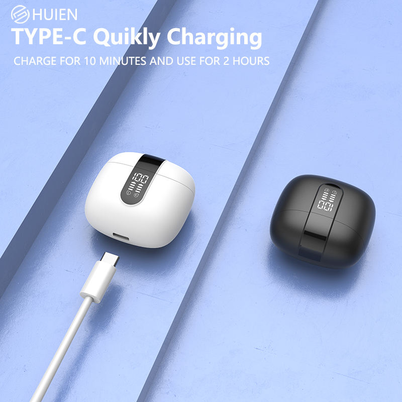 HE V5.3 TWS LED Power Digital Display Earphones in Ear Wireless Earbuds with Noise Cancelling and HiFi