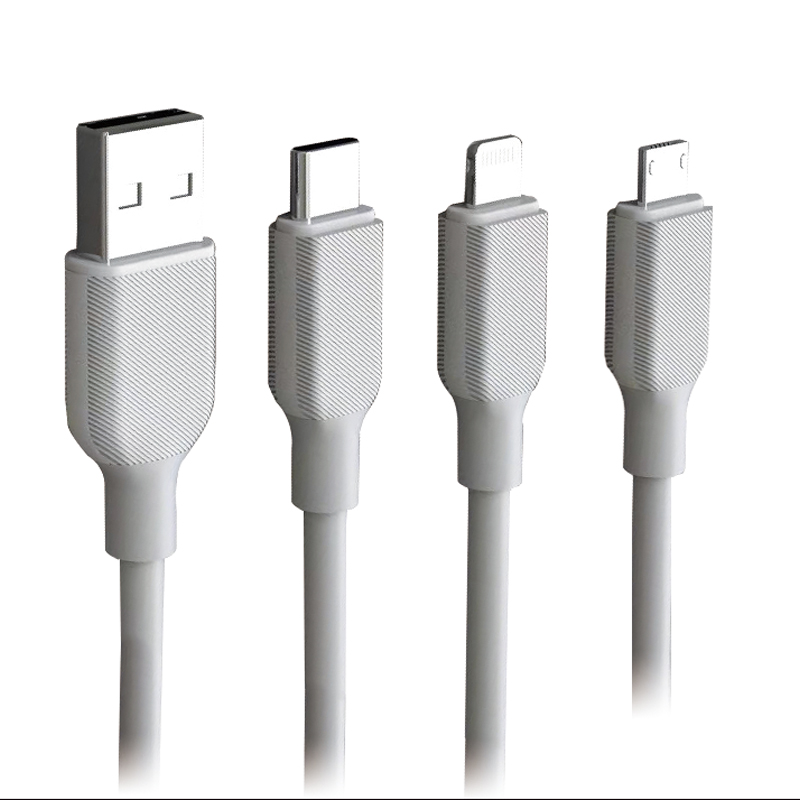 Ronghao 3in1 Data Line USB Type-C  Lightning Micro-USB 007