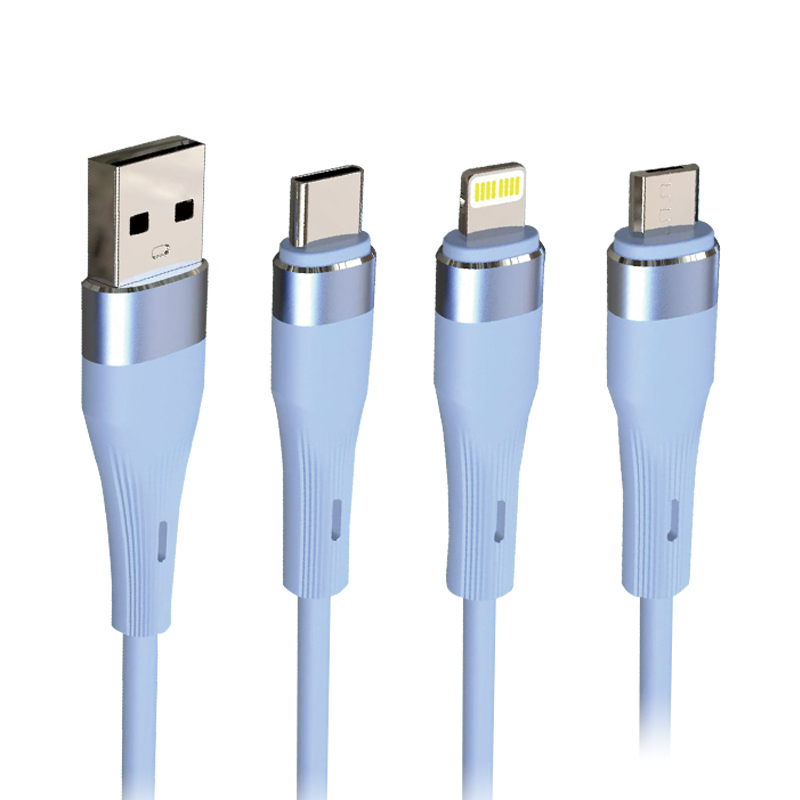 Ronghao 3in1 Data Line USB Type-C  Lightning Micro-USB 007