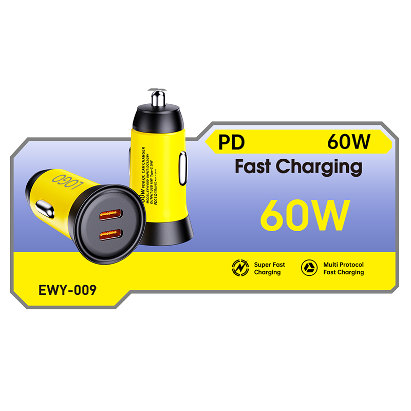 Enyuanwei Car Accessories Car Chargec PD  60W