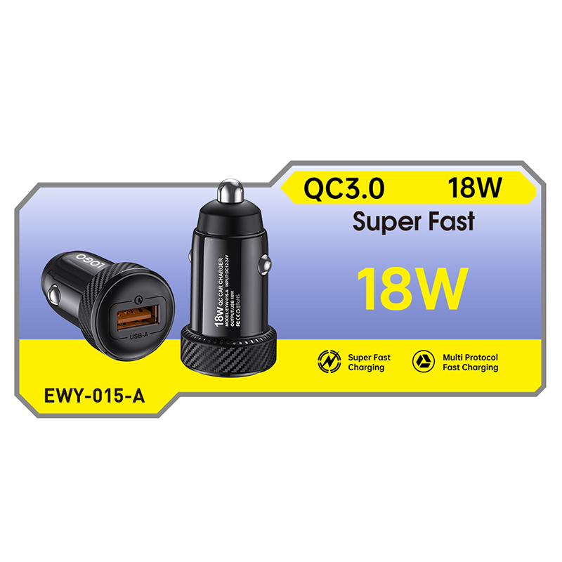 Enyuanwei Car Accessories Car Chargec QC.3.0 18w Super Fast