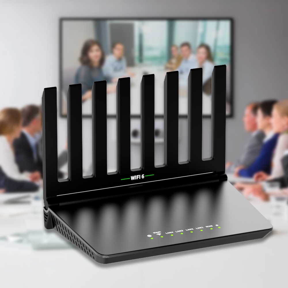 WiFi 6 5G WiFi router with 8 high gain antennas High speed Internet game and home WiFi router dual band