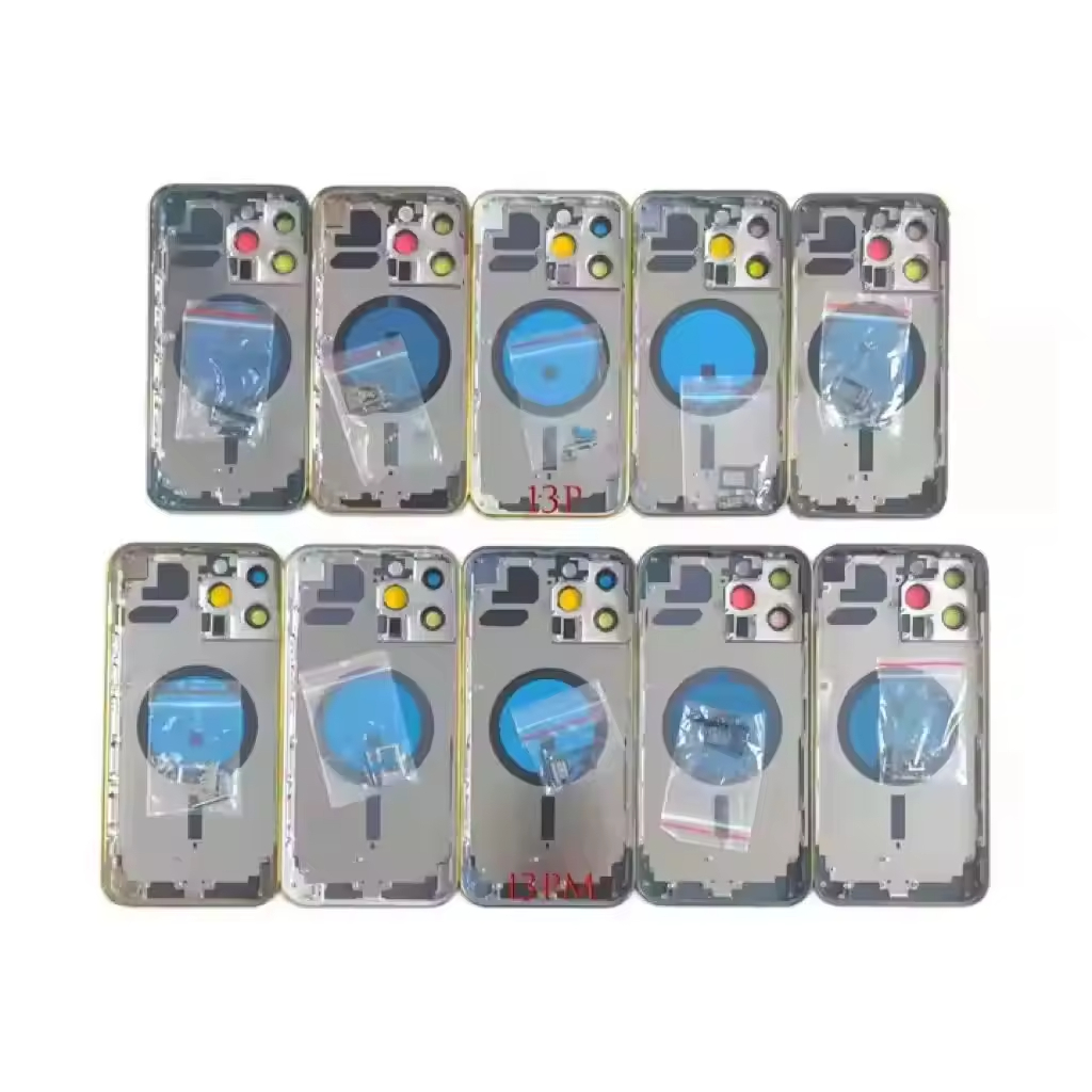 Mobile Phone Housings for iPhone XR X XS MAX 11 12 Mini 13 Pro 14 Plus 15 Pro Max With Side Button SIM Tray Repair Back Housing