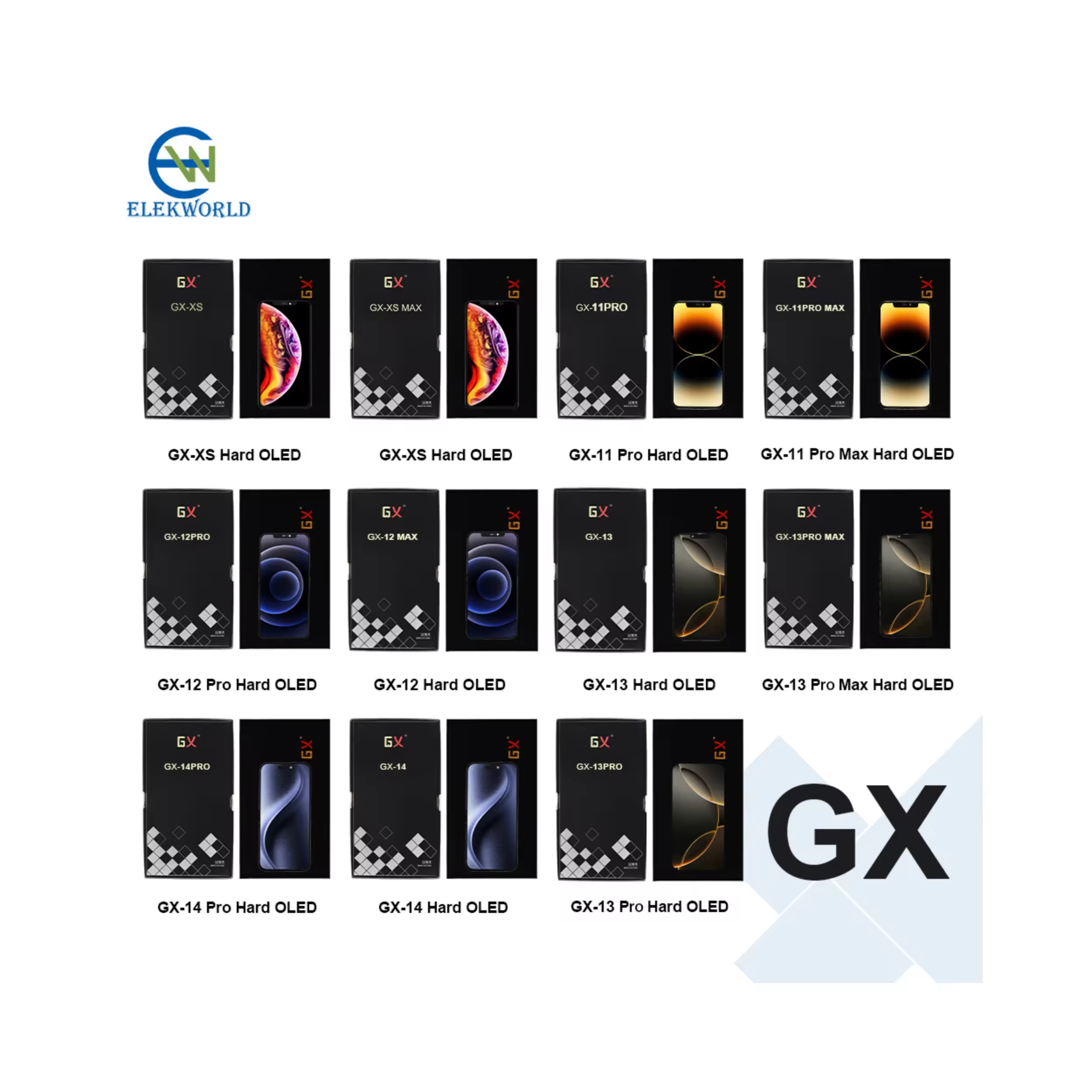 Factory Wholesale High Quality Screen Pantalla Screen Replacement for iphone JK GX ZY RJ DD for OLED Display Screen