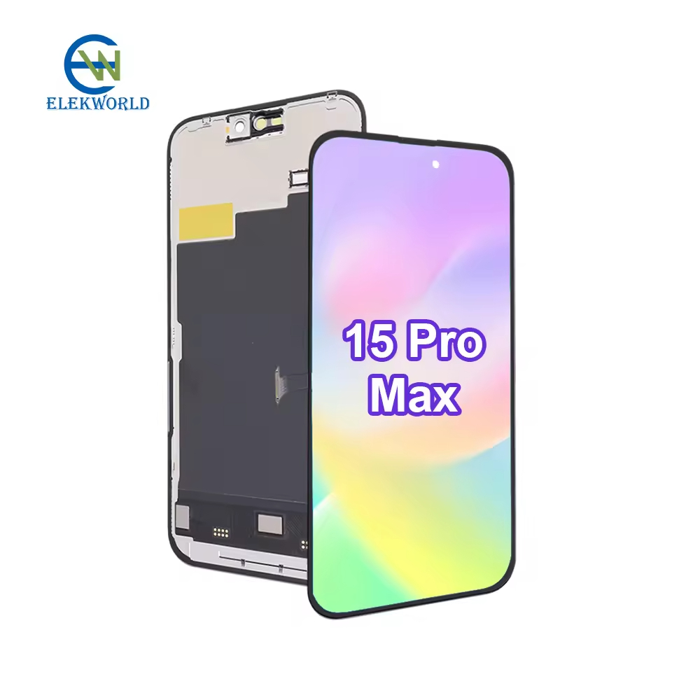 RJ Cell Phone Lcd Screen for iPhone 15 Pro Max LCD Display Digitizer Touch Screen Assembly Replacement Panel Repair Parts OLED