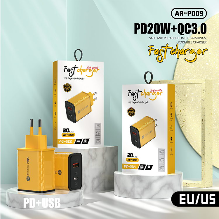 ANRUT -PD20W+QC3.0 fast charger EU-US series