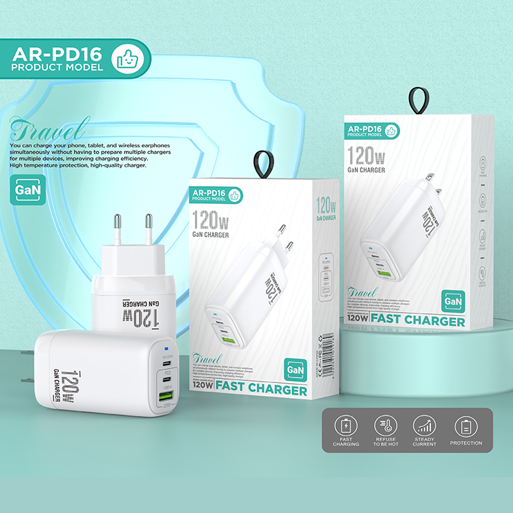 ANRUT-PD fast A+C port charger -120W GaN