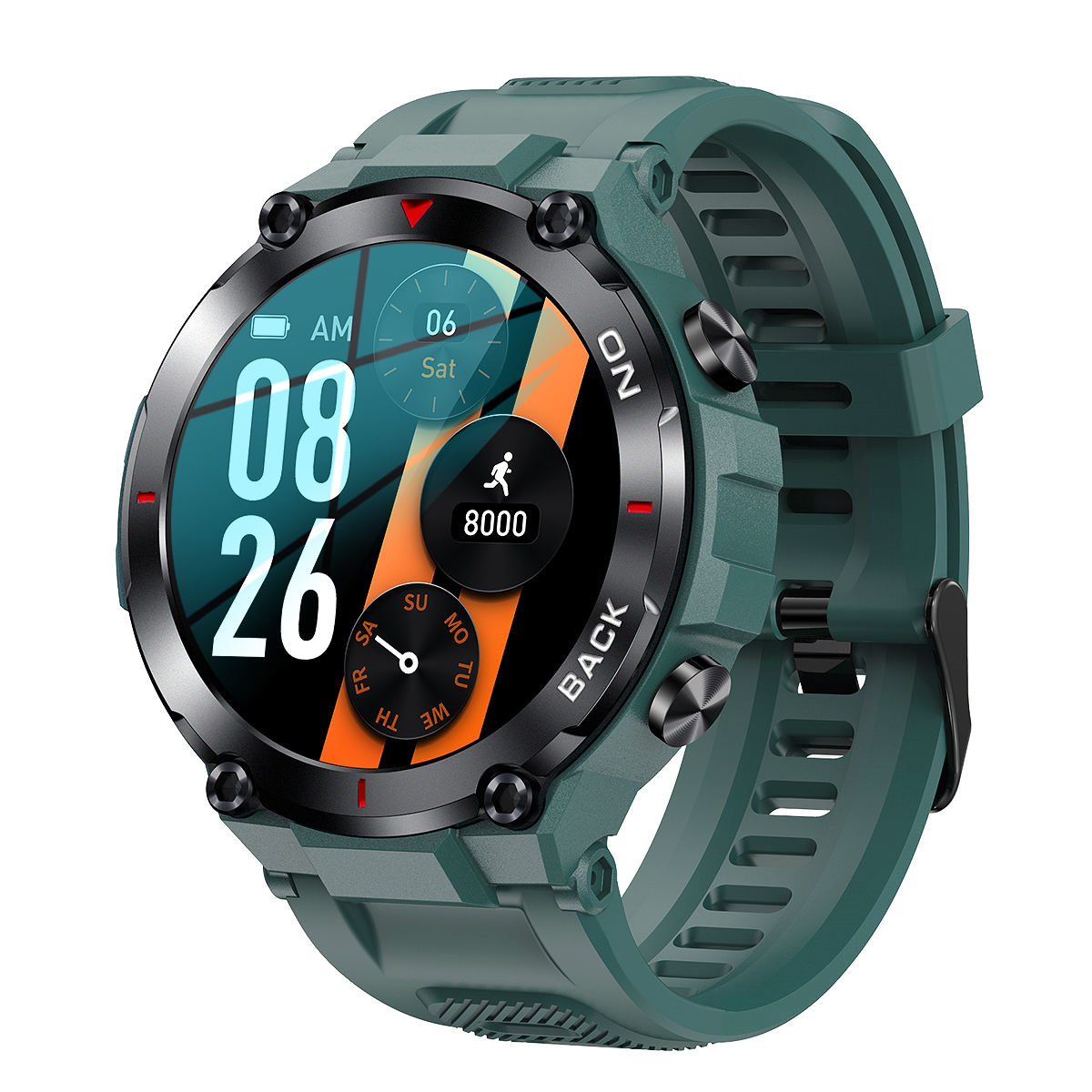 Sovogue Newest GPS Sport Smart Watch Men 1.32inch Motion Track Heart Rate IP68 Waterproof 480mAh Lettery Long Standby K37
