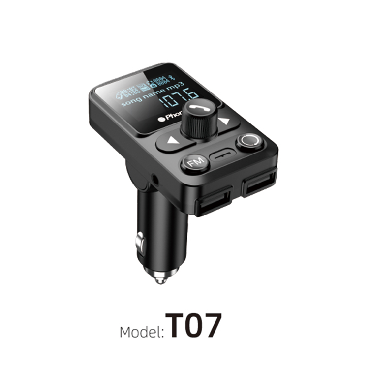 PD car charger dual USB dual port FM series (with display screen)