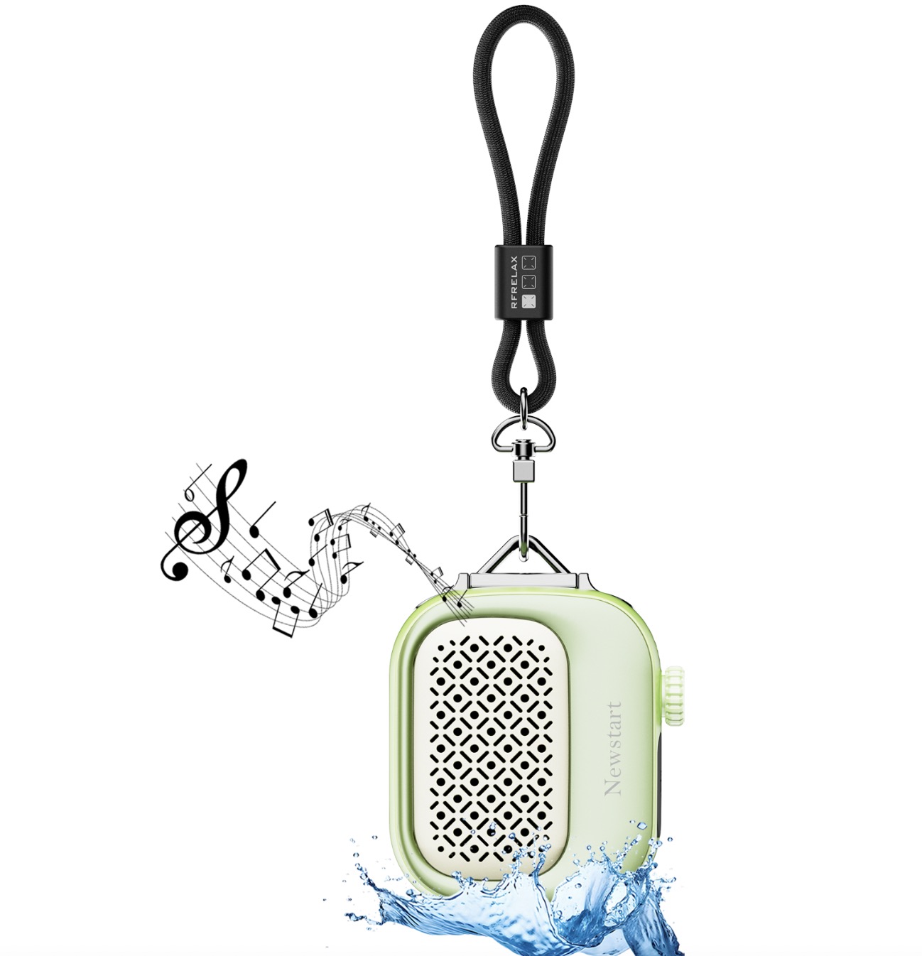 NEWSTART -IP68 waterproof wireless Bluetooth speaker, supports hands-free calling and TWS function, wearable 6.0 Bluetooth