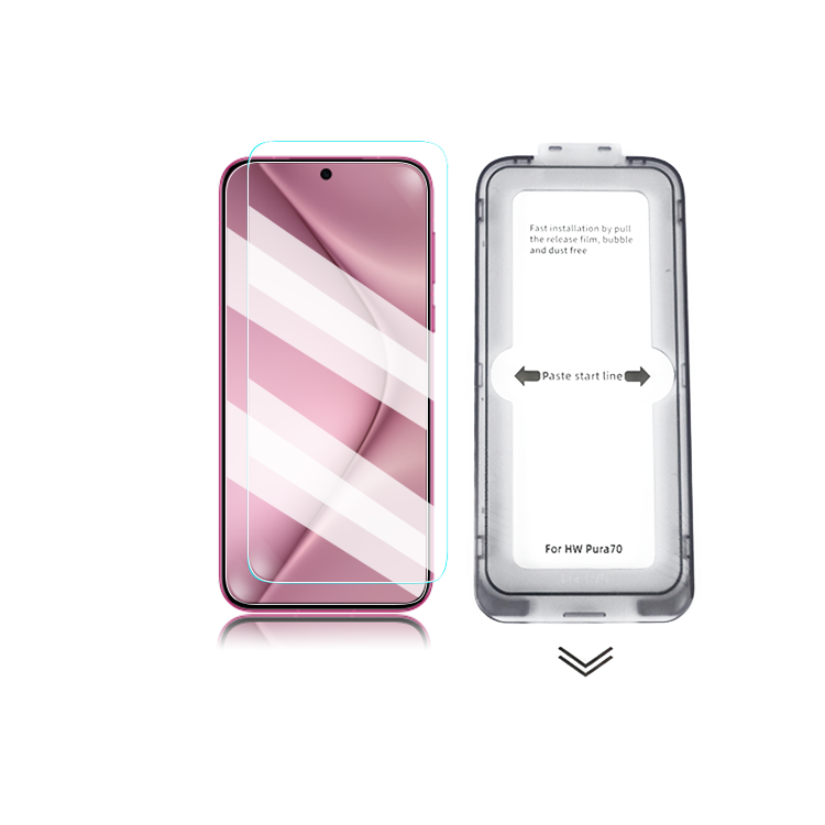 Hd Glass Film Tempered Glass Screen Protector For Huawei Pura 70 Mobile Phone 3d Customized 9d Round Angle - Buy Dust-free Insta